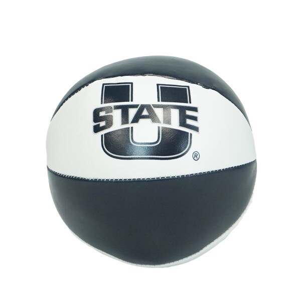 A soft touch basketball with the U-State logo.